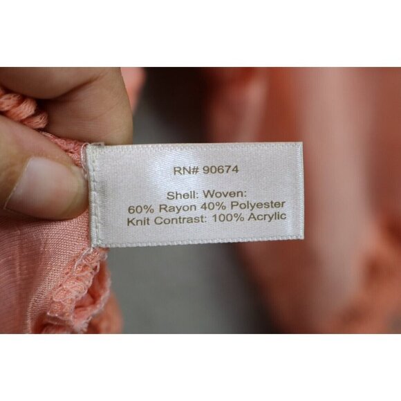 Boston Proper Crochet V-Neck Tunic-Size Medium-Beachy-Cottagecore-Boho - Picture 7 of 10